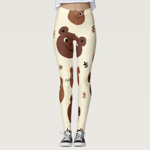 Fantastische Bärengesicht Leggings