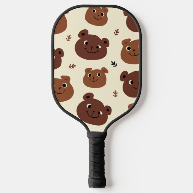 Fantastische Bärengesicht Pickleball Schläger (Vorderseite)
