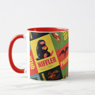 Fantastische Bestien Vintages Muster Tasse