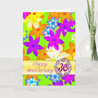 Fantastische Blume 30 Jahre Jubiläum für den Ehega Karte