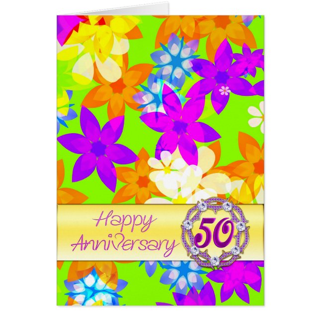 Fantastische Blume 50 Jahre für ein Paar (Vorne)