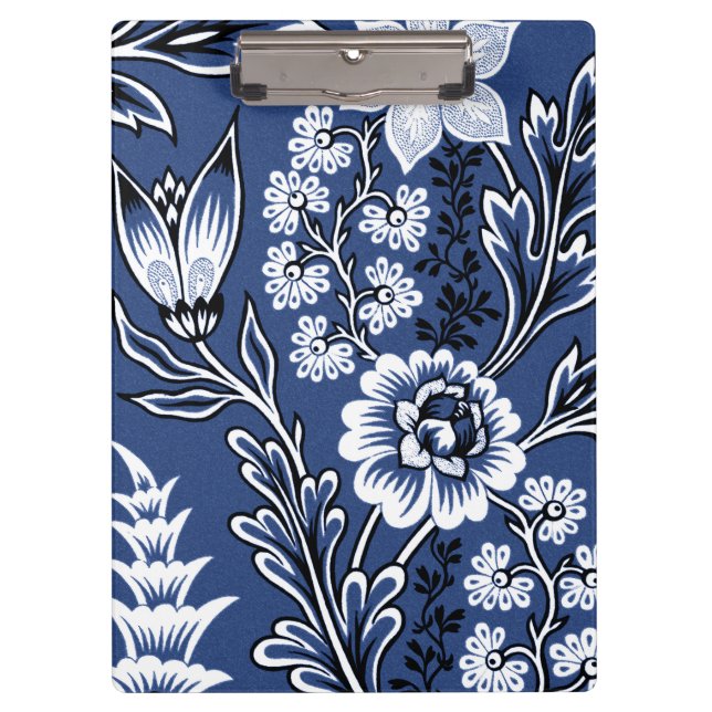 Fantastische Blumen (Blau) Fine Art Klemmbrett (Vorderseite)