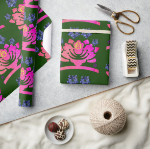 fantastische Blumen Geschenkpapier