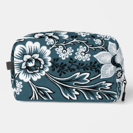 Fantastische Blumen (Schiefer-Türkis) Print Cut Se Waschbeutel