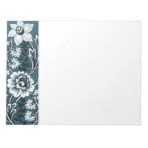 Fantastische Blumen (Slate Teal) Fine Art