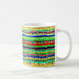 Fantastische bunte gestreifte Perlen-abstrakter Kaffeetasse