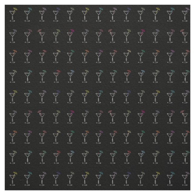 Fantastische coole Neonmartini-Gläser Stoff (Muster)