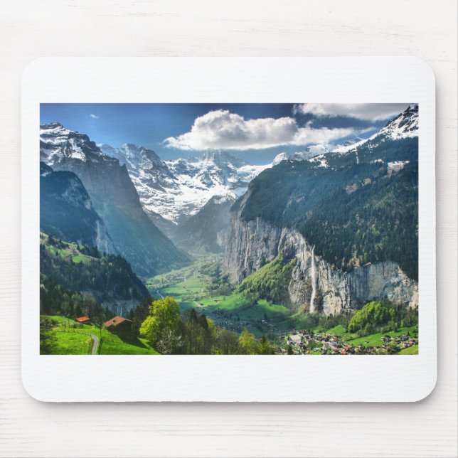 Fantastische die Schweiz-Alpen Mousepad (Vorne)