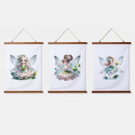 Fantastische Fairies! Tapisserien Wandteppich Mit Holzrahmen