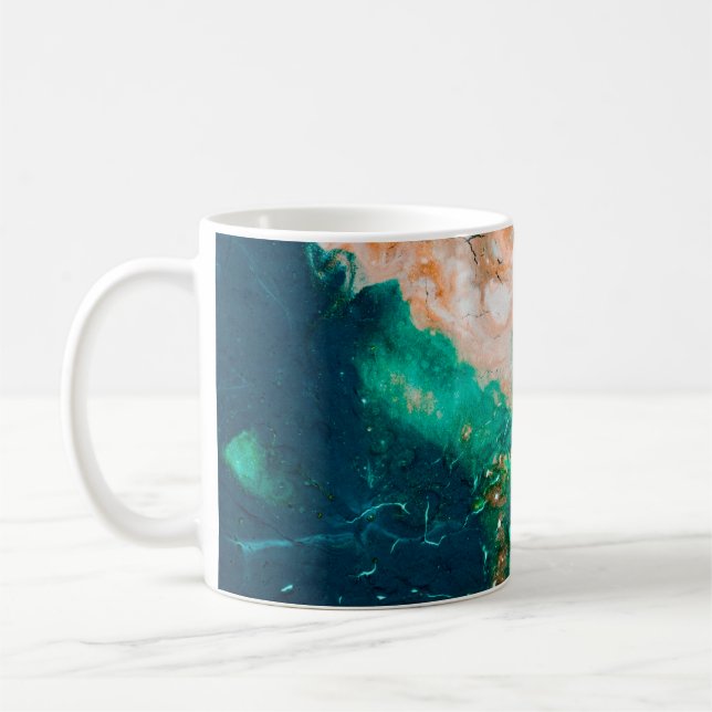 Fantastische Farbmuster und Farben abstrakt,b Kaffeetasse (Links)