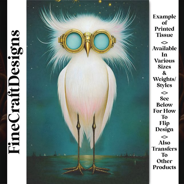 Fantastische Fluffy Niedlich White Bird BS8 Decoup Seidenpapier (Von Creator hochgeladen)