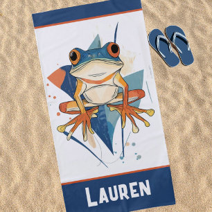 Fantastische Froschkunst Strandtuch