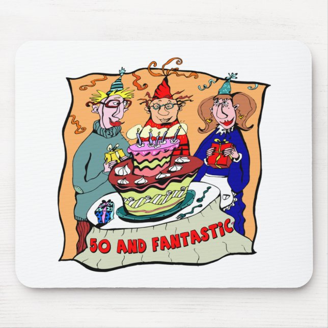 Fantastische fünfzig 50. Geburtstags-Geschenke Mousepad (Vorne)