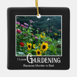 Fantastische Gartenanlage Sprichwort Blumengarten  Keramikornament