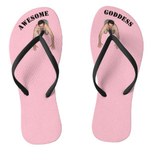 Fantastische Göttin drehen Reinfälle um (SCHMALE Flip Flops