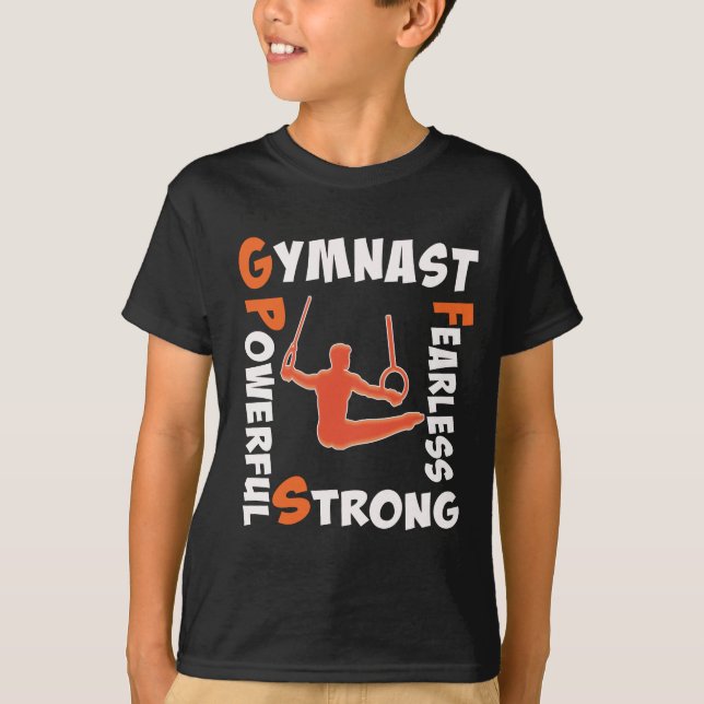 Fantastische Gymnastik-Jungegymnast-Powerstärke T-Shirt (Vorderseite)