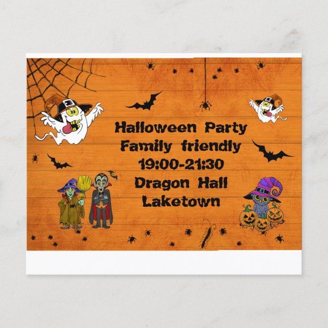 Fantastische Halloween Einladung Party Kinder Brau Flyer (Vorne)