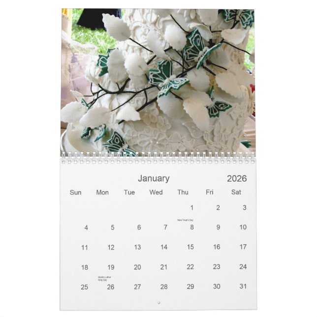 Fantastische Hochzeits-Kuchen Kalender (Jan 2026)