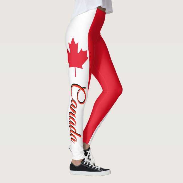 Fantastische Kanada-Kanadier-Flagge Leggings (Rechts)