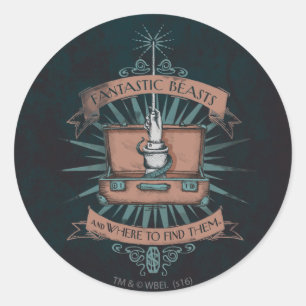 FANTASTISCHE KÄSTE UND WO SIE SIE FINDEN™ KARTE RUNDER AUFKLEBER