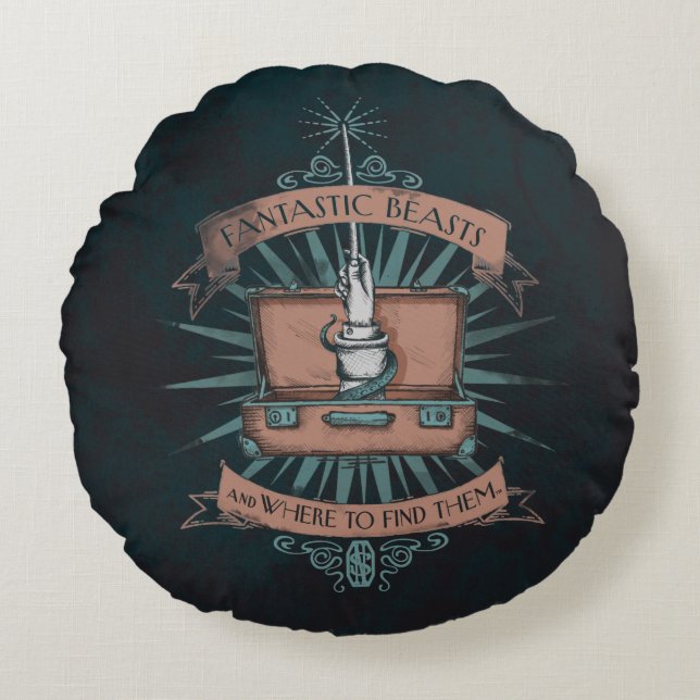 FANTASTISCHE KÄSTE UND WO SIE SIE FINDEN™ KARTE RUNDES KISSEN (Vorderseite)