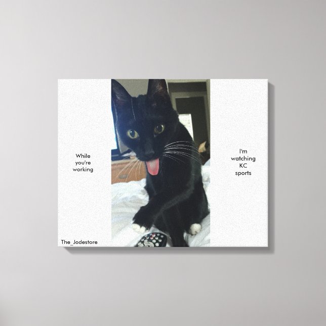 Fantastische Katzenrinne KC Sports Leinwanddruck (Vorderseite)