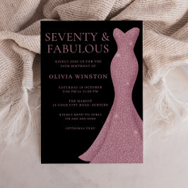Fantastische Kleidung Elegante Frauen 70. Geburtst Einladung
