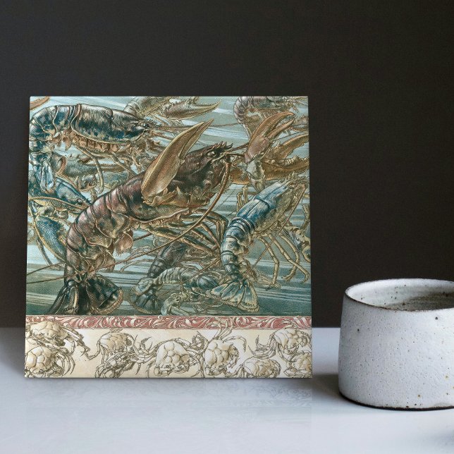 Fantastische Kreatur Bezaubernder Jugendstil-Seder Fliese (Von Creator hochgeladen)