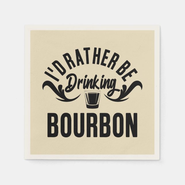 Fantastische Kunst statt Bourbon zu trinken Serviette (Vorderseite)