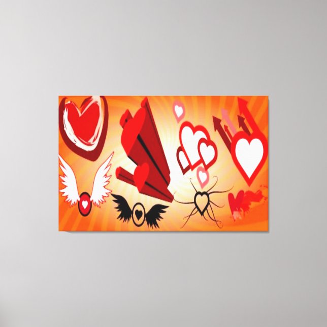 FANTASTISCHE LEINWAND KUNST - HERZEN - LIEBE - WAL (Vorderseite)