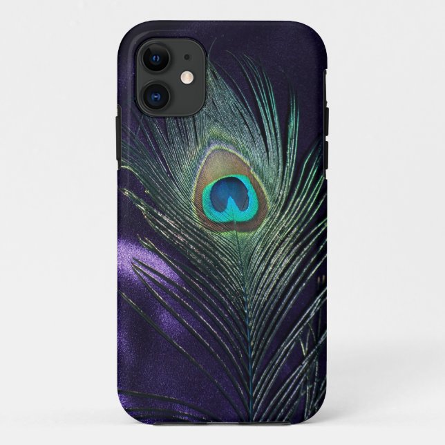 Fantastische lila Pfau-Feder Case-Mate iPhone Hülle (Rückseite)