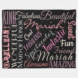 Fantastische Maid of Honor Personalisieren Sie Fab Fleecedecke
