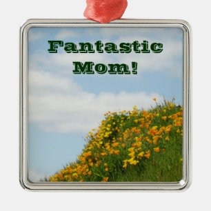 Fantastische Mama! Ziergeschenke Blue Sky Poppies Ornament Aus Metall