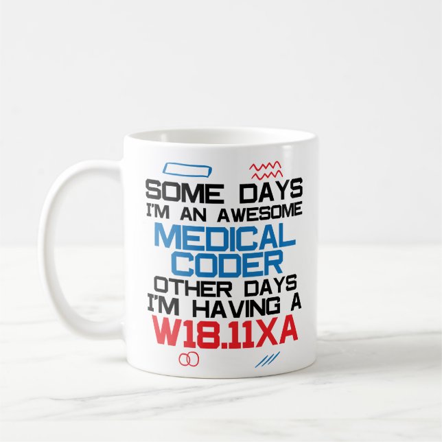 Fantastische medizinische Kodierer Biller Kaffeetasse (Links)