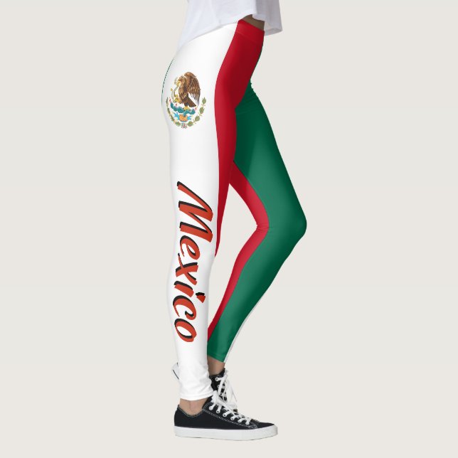 Fantastische mexikanische Flagge Mexikos Leggings (Rechts)