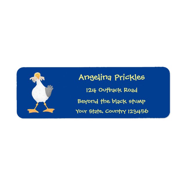 Fantastische Möwe mit Pommes frites Cartoon (Vorne)