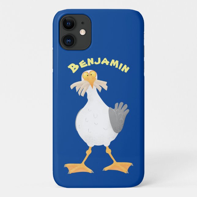 Fantastische Möwe mit Pommes frites Cartoon Case-Mate iPhone Hülle (Rückseite)