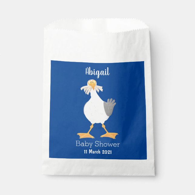 Fantastische Möwe mit Pommes frites Cartoon Geschenktütchen (Vorderseite)