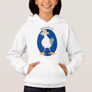 Fantastische Möwe mit Pommes frites Cartoon Hoodie