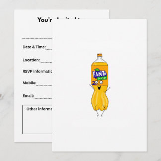 Fantastische, orange Limonade individuell anpassen Einladung