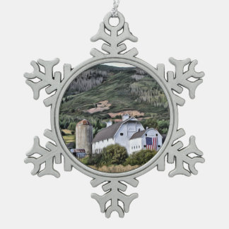 Fantastische Park- Cityschneeflocke-Verzierung Schneeflocken Zinn-Ornament