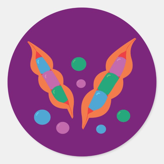 Fantastische Peapods Runder Aufkleber (Vorderseite)