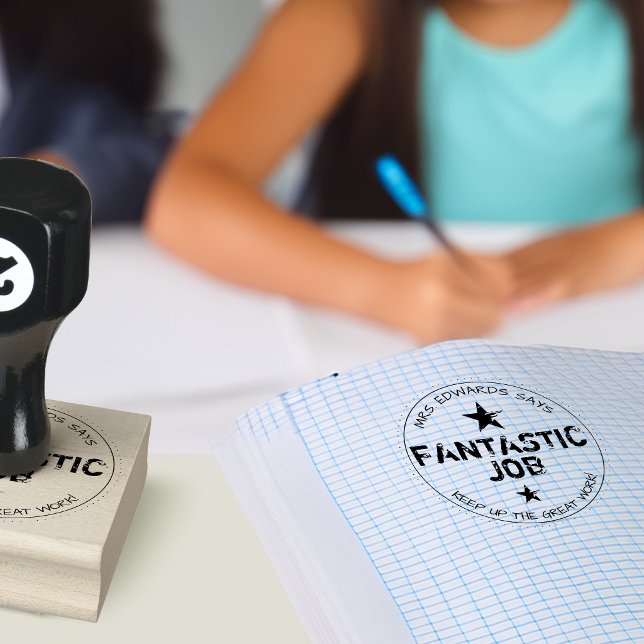 Fantastische Personalisierte Lehrer Gummistempel (Fantastic Job Personalized Teachers Rubber Stamp)