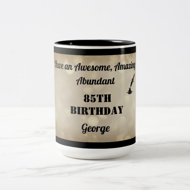 Fantastische Personalisierte Tasse 85. Geburtstag (Mittel)