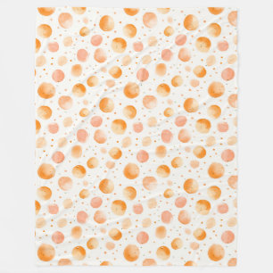 Fantastische Pfirsich Punkte   Fleecedecke