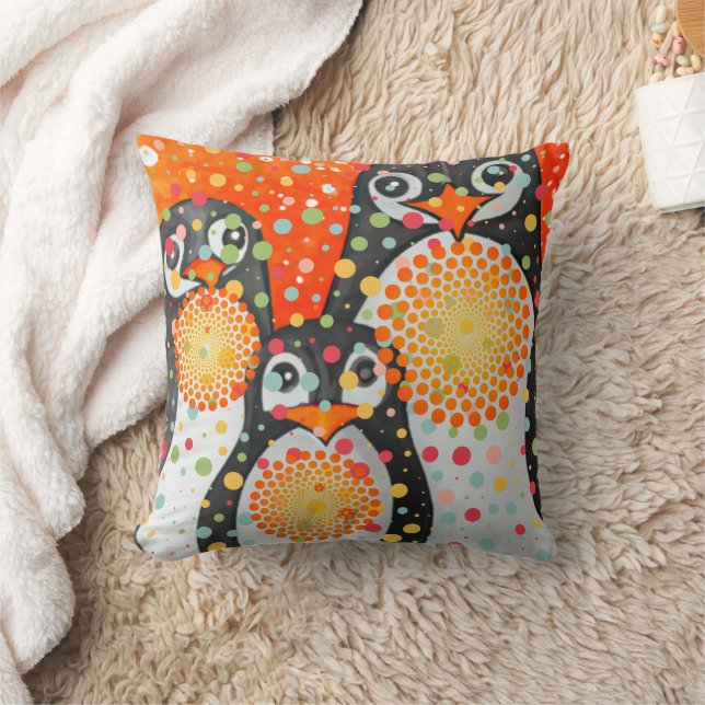 Fantastische Pinguine Kissen (Decke)