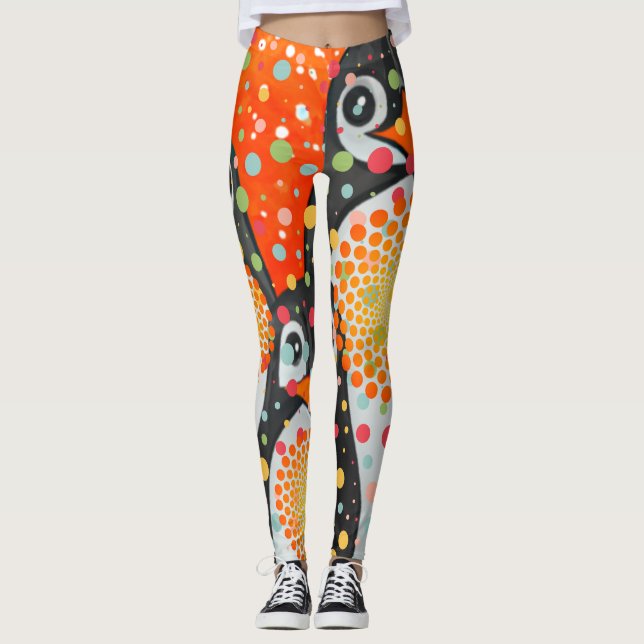 Fantastische Pinguine Leggings (Vorderseite)