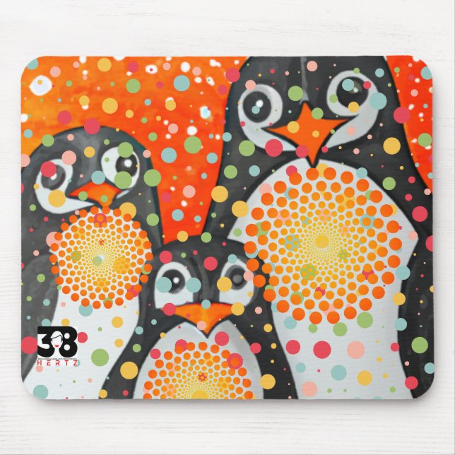 Fantastische Pinguine Mousepad (Vorne)