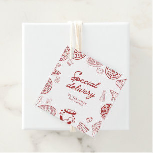 Fantastische Pizzeria Baby Dusche Geschenkanhänger