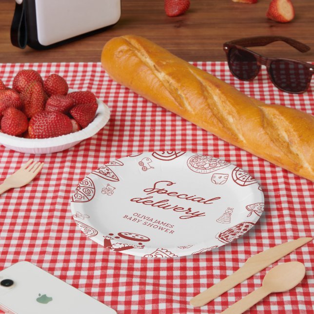 Fantastische Pizzeria Baby Dusche Pappteller (Picknick)
